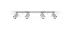 Sollux MERIDA Moderner Deckenstrahler Länglich Grau 4-flg. GU10