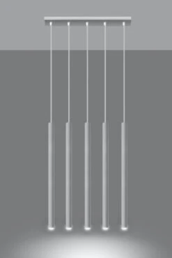 Sollux PASTELO Hängeleuchte Weiss 8x45cm 5-flg. G9 5 Sollux PASTELO Hängeleuchte Weiss 8x45cm 5-flg. G9 -Leuchten Verkauf 0468 3