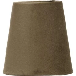 Lampenschirm Textil Samt Braun PR Home Queen 10x10cm Befestigungsklipp Für Kerzen Leuchtmittel