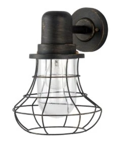 Lutec Bird Außenwandleuchte Braun-goldfarbend IP44 E27 4000K 22,5x25,5x31cm