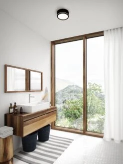 Nordlux Smart Home AVASMART LED Deckenleuchte Außen Schwarz, Opal Weiß 600lm IP54 App Steuerbar 20x20cm -Leuchten Verkauf 2019016003 3am