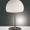 Tischleuchte Nickel Satiniert Weiß Fabas Luce Gaia Big E14 1 Tischleuchte Nickel Satiniert Weiß Fabas Luce Gaia Big E14 -Leuchten Verkauf 2654 31 178