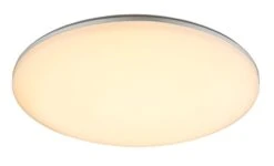 Globo Dori LED Außendeckenleuchte Silber, Opal 33x5,6cm