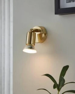 EGLO BUZZ LED Wandstrahler Messing-gebürstet GU10 6cm -Leuchten Verkauf 33184 ambient 0001