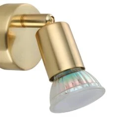 EGLO BUZZ LED Wandstrahler Messing-gebürstet GU10 6cm -Leuchten Verkauf 33184 detail 0001