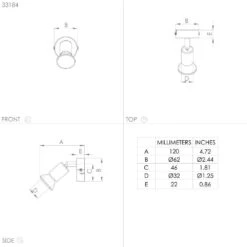 EGLO BUZZ LED Wandstrahler Messing-gebürstet GU10 6cm -Leuchten Verkauf 33184 dimension 0002