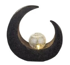 LED Solarlampe In Halbmondform Mit Kugel Von Globo