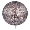 LED Solarlampe Kugel 400mm Im Dekorgeflecht Silber Antik Von Globo -Leuchten Verkauf 33745 b