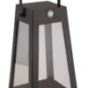 LED Solar Laterne Trapezförmig Metall Schwarz Mit Sensor 16,5x16,5x30cm Von Globo -Leuchten Verkauf 33758 b