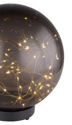 LED Solarleuchte Kugel 200mm Rauch Kunststoff Mit Lichterkette Innen Von Globo -Leuchten Verkauf 33806 e