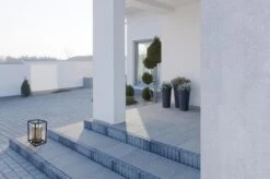 LED Solartischleuchte Quader Innen Mit Zylinder Schwarz Rauch 280mm Von Globo -Leuchten Verkauf 33817 am