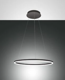 LED Hängeleuchte Schwarz Satiniert Fabas Luce Giotto 2-flg. 3240lm