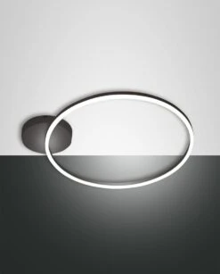 LED Deckenleuchte Schwarz Satiniert Fabas Luce Giotto 3240lm