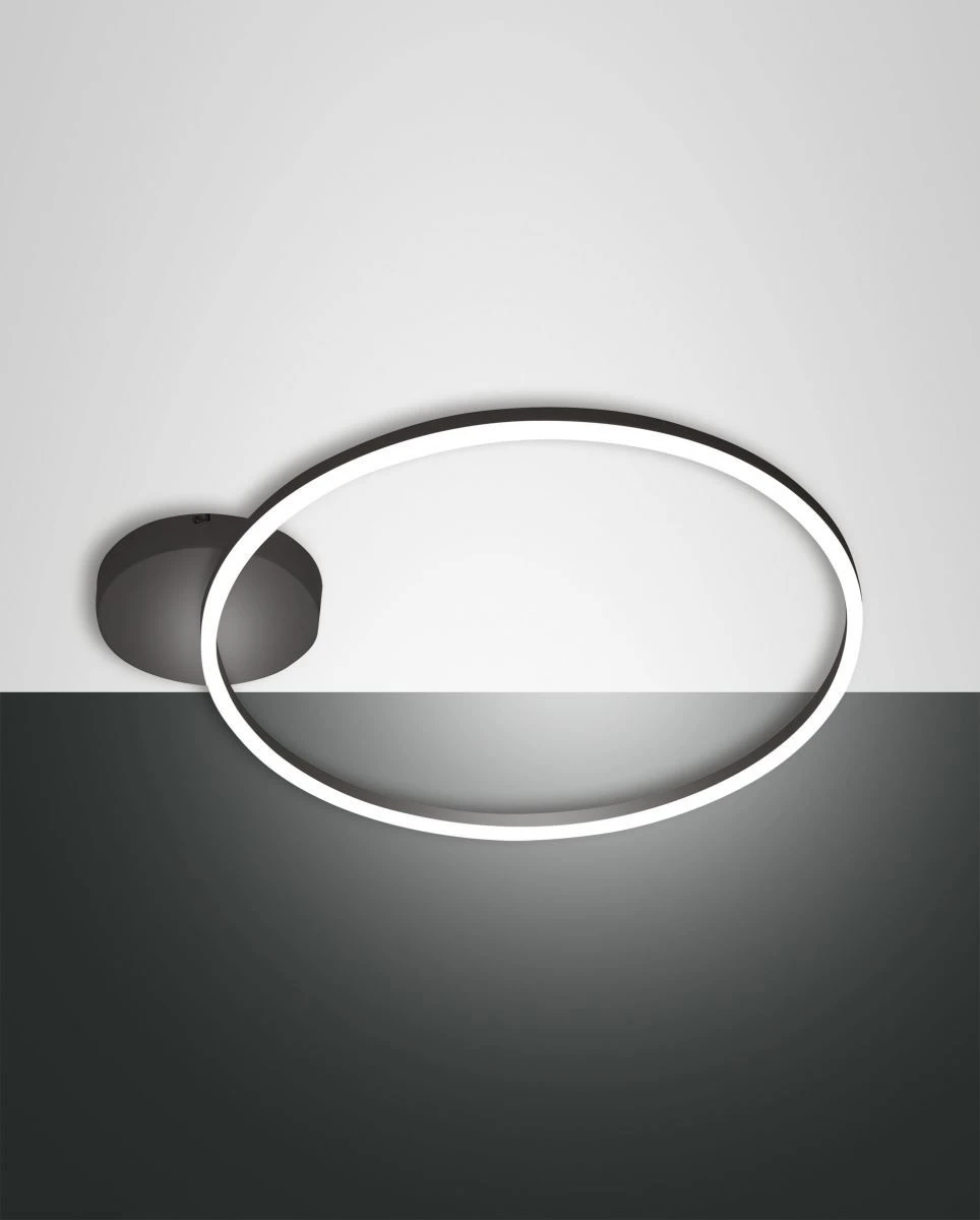 LED Deckenleuchte Schwarz Satiniert Fabas Luce Giotto 3240lm 3 LED Deckenleuchte Schwarz Satiniert Fabas Luce Giotto 3240lm