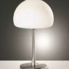 LED Tischleuchte Nickel Satiniert Weiß Fabas Luce Gaia G9 220lm -Leuchten Verkauf 3569 30 178