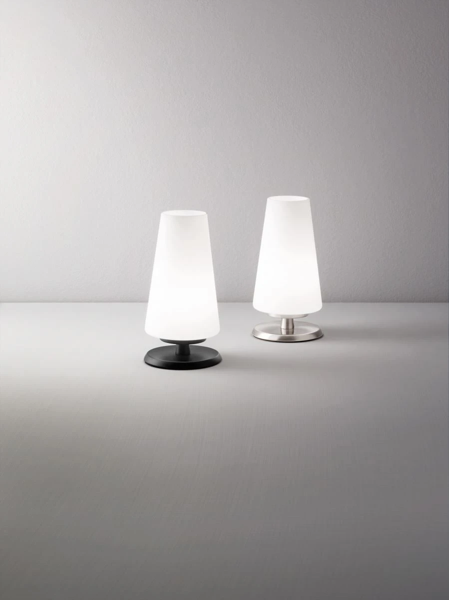 LED Tischleuchte Nickel Satiniert Weiß Fabas Luce Milady G9 220lm 4 LED Tischleuchte Nickel Satiniert Weiß Fabas Luce Milady G9 220lm – Bild 2