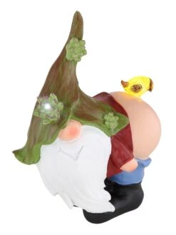 Globo SOLAR LED Solarleuchte Gartenzwerg Mit Vogel 165x110x220mm -Leuchten Verkauf 36315 a