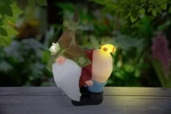 Globo SOLAR LED Solarleuchte Gartenzwerg Mit Vogel 165x110x220mm -Leuchten Verkauf 36315 am2