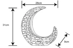 Design Solarleuchte Mond Steingrau Goldfarben 25xLED, 28x9x31cm Von Globo -Leuchten Verkauf 36523 tz