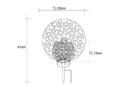LED Solarlampe Drei Runde Metallscheiben Mit Dekorstanzungen Goldfarben Schwarz Von Globo -Leuchten Verkauf 36613 zlden6rg3opyjwnu