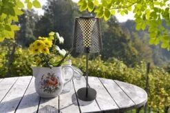 LED Solar Tischleuchte Metallgeflecht Schwarz Matt Von Globo -Leuchten Verkauf 36629 am