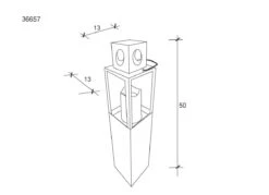 Solar Laterne Innen Mit LED Kerze Metall Antik-silberfarben 13x13x50cm Von Globo -Leuchten Verkauf 36657 zld