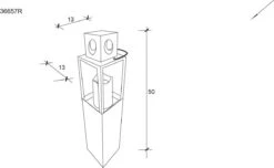 Solar Laterne Innen Mit LED Kerze Metall Rostfarben 13x13x50cm Von Globo -Leuchten Verkauf 36657r zld
