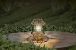 LED Solarlaterne Metall Hanfseil Schwarz Matt Naturfarben 165x405mm Von Globo -Leuchten Verkauf 36669 am