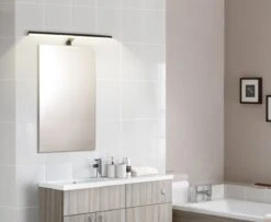 Globo Jaime LED Möbelaufbauleuchte Schwarz, Opal 60x12x4cm IP44 -Leuchten Verkauf 41923b am