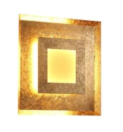Luce Design Window LED Wandleuchte Goldfarbend 1600lm 3000K 55x39x39cm Dimmbar -Leuchten Verkauf 4250294313393 4