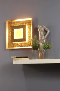 Luce Design Window LED Wandleuchte Goldfarbend 1600lm 3000K 55x39x39cm Dimmbar -Leuchten Verkauf 4250294313393 5