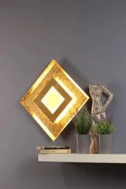 Luce Design Window LED Wandleuchte Goldfarbend 1600lm 3000K 55x39x39cm Dimmbar -Leuchten Verkauf 4250294313393 6