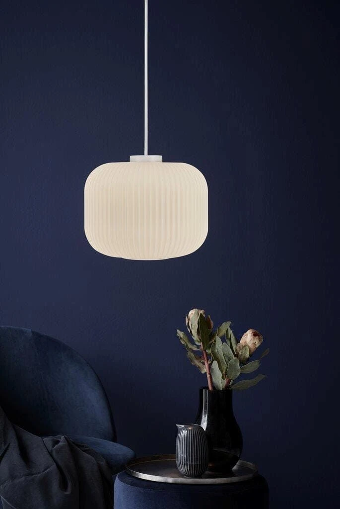 Hängeleuchte Weiß Opalglas Nordlux Milford 30 Mit E27 Fassung 4 Hängeleuchte Weiß Opalglas Nordlux Milford 30 Mit E27 Fassung – Bild 2