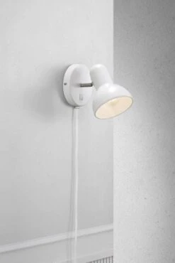 Wandlampe Weiß Nordlux Texas Metall Schirm E27 Mit Schalter -Leuchten Verkauf 47141001 2