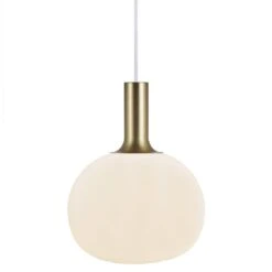 Hängelampe Opalglas Nordlux Alton 25 Messing, Schwarz E27 -Leuchten Verkauf 47313001