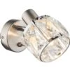 Globo Kris Wandstrahler Nickel Matt, Klar E14 Mit Schalter X9,2x12,5cm -Leuchten Verkauf 54356 1 a
