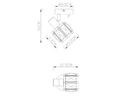 Globo Kris Wandstrahler Nickel Matt, Klar E14 Mit Schalter X9,2x12,5cm -Leuchten Verkauf 54356 1 zld