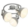 Globo Gerda Deckenstrahler Grau 3x E14 Dimmbar 25x19cm -Leuchten Verkauf 54640 3 001