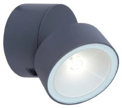 Lutec Trumpet LED Außenwandleuchte Anthrazit IP44 600lm 9,5x9,5x10,5cm