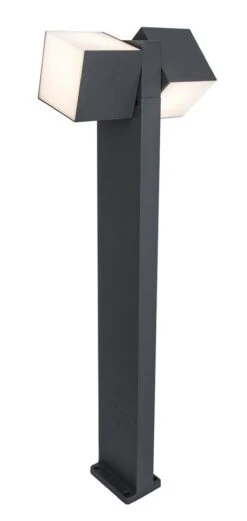 Lutec Cuba LED Wegeleuchte Anthrazit IP44 2x500lm 3000K 26x13x76cm