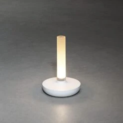 KONSTSMIDE Biarritz Akku Tischleuchte IP54 Weiss Dimmbar 1800/3000/4000K -Leuchten Verkauf 7827 253.f.3.0