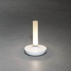 KONSTSMIDE Biarritz Akku Tischleuchte IP54 Weiss Dimmbar 1800/3000/4000K -Leuchten Verkauf 7827 253.f.4.0