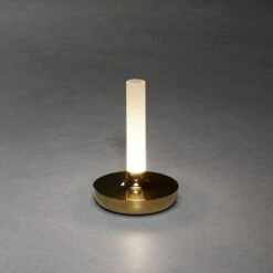 KONSTSMIDE Biarritz Akku Tischleuchte IP54 Goldfarben Dimmbar 1800/3000/4000K -Leuchten Verkauf 7827 803.f.4.0