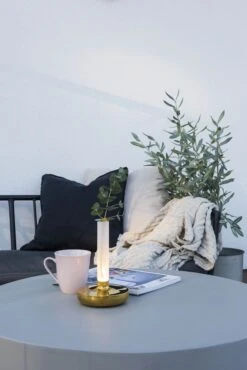 KONSTSMIDE Biarritz Akku Tischleuchte IP54 Goldfarben Dimmbar 1800/3000/4000K -Leuchten Verkauf 7827 803.s.2.0