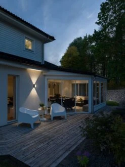 KONSTSMIDE Cremona 2flg. High Power LED Außenwandleuchte Anthrazit -Leuchten Verkauf 7992 370.s.1.cremona