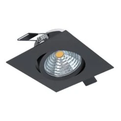 EGLO SALICETO LED Einbauleuchte Schwarz 380lm 2700K Dimmbar 8,8x8,8x4,2cm