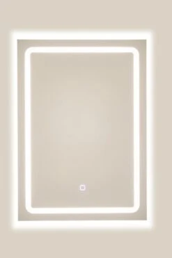 Bhp Spiegel Mit LED Beleuchtung Rechteckig, 5mm, 50x70cm, 220-240V, 3000/6500K -Leuchten Verkauf b991970 3000k