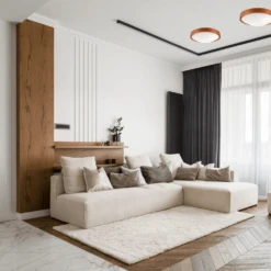 BIOLEDEX Runde Deckenleuchte 37cm Rotbraun Mit E27 Fassung Aus Natur Holz Und Glas -Leuchten Verkauf bioledex z110 417 1