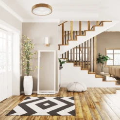 BIOLEDEX Runde Deckenleuchte 47cm Mit 3x E27 Fassung Aus Naturholz Und Glas, Farbe Kiefer Eiche -Leuchten Verkauf bioledex z110 430 1