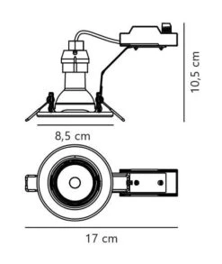 LED Einbaustrahler Nickel Gebürstet Nordlux Canis 3er Set GU10 A 230lm 2700K -Leuchten Verkauf canis einbaustrahler tz 1